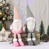 Nordic Style No-Face Christmas Old Man Dolls for Window Display and Decor