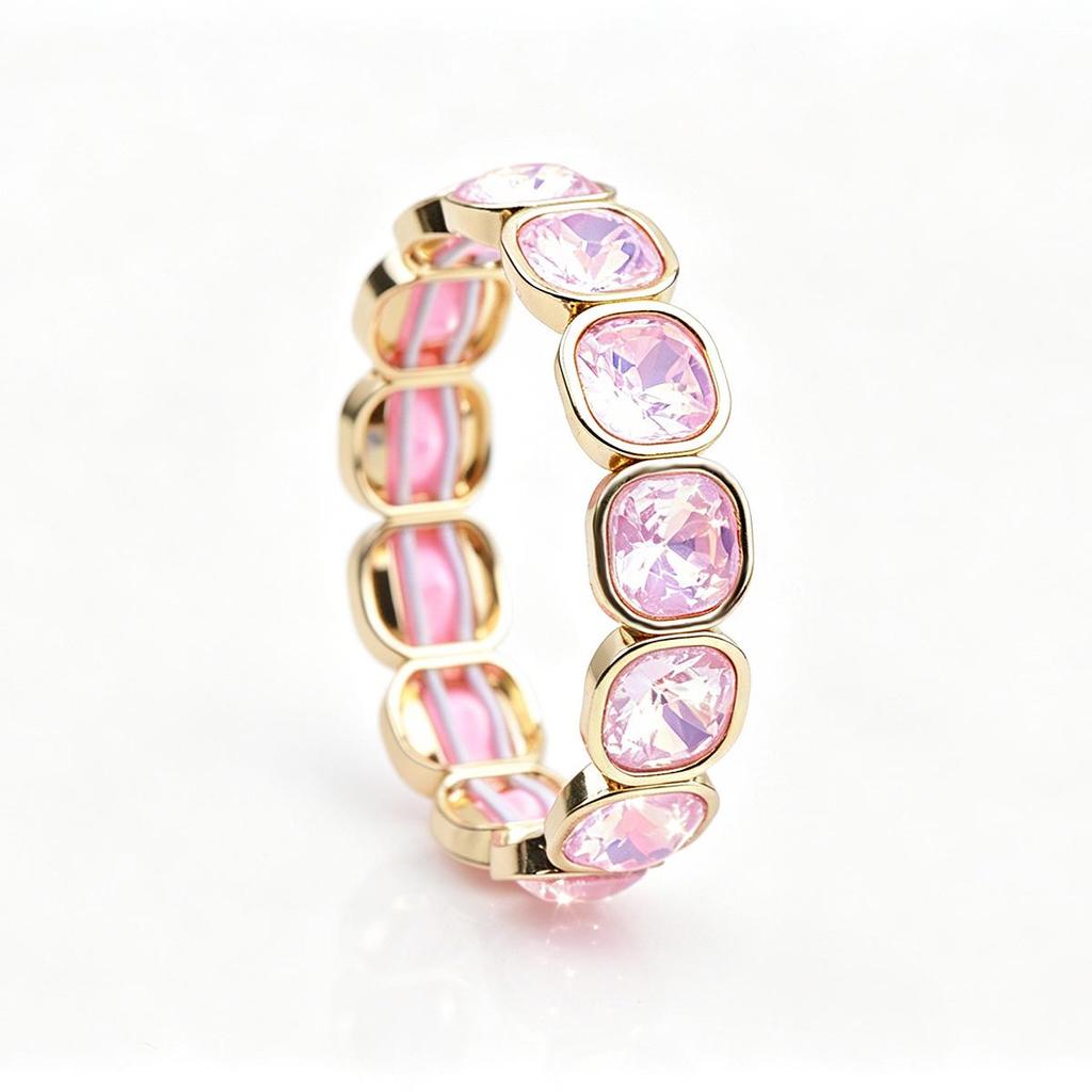 Colorful European Crystal Rhinestone Elastic Bridal Bracelet