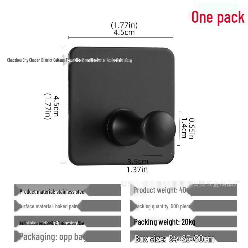 Cârlig de perete autoadeziv puternic din oțel inoxidabil 304, fără găurire