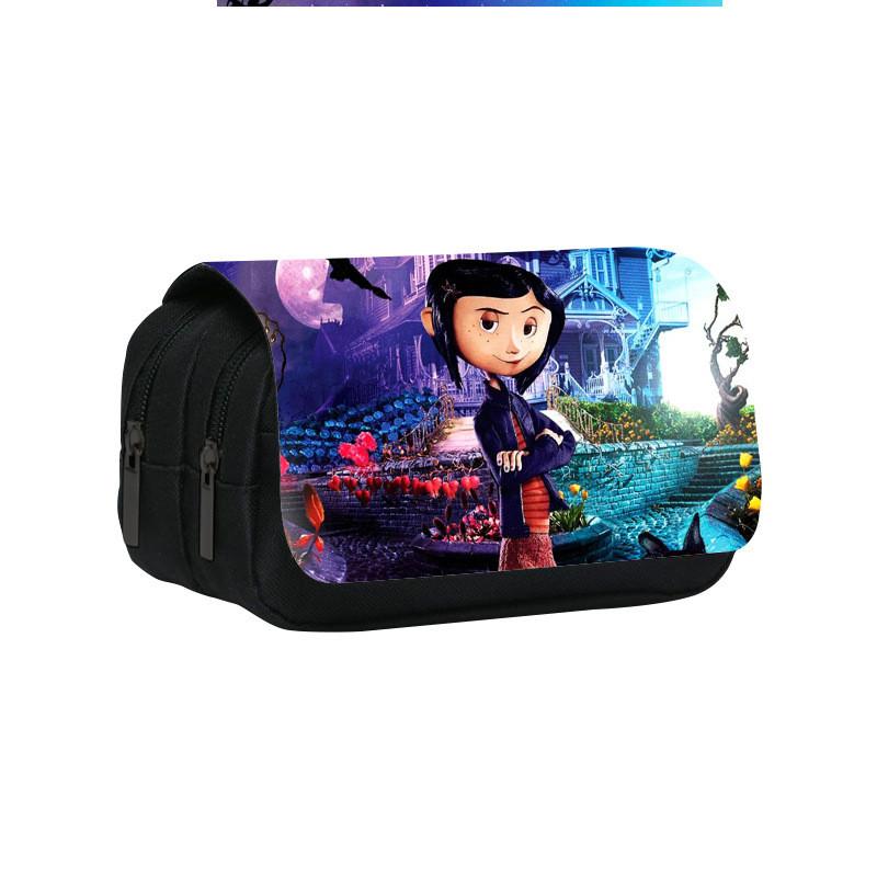 Compartment Twin Coraline Organizer Stationery Pen Pouch For School Home And