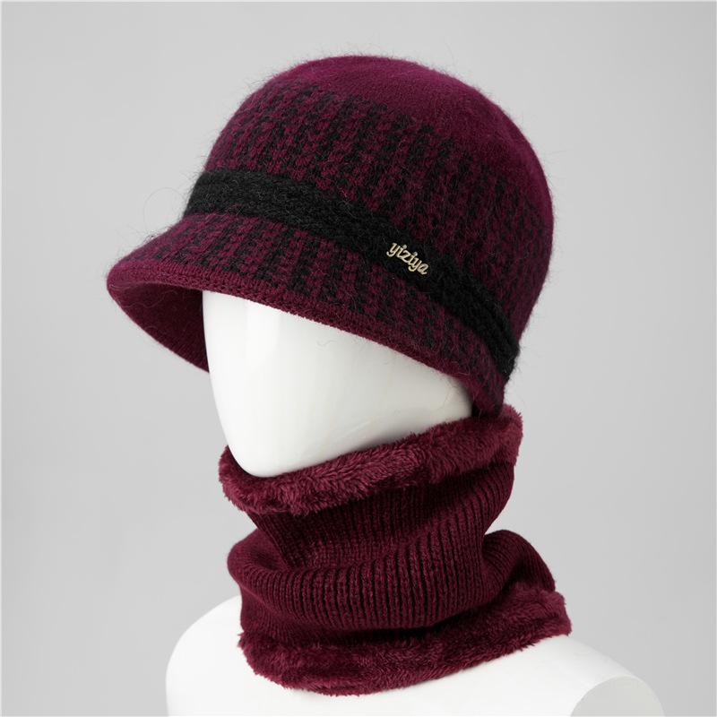 Hat Female Autumn and Winter Rabbit Hair Thermal Basin Hat Fleece Thickened Wool Hat