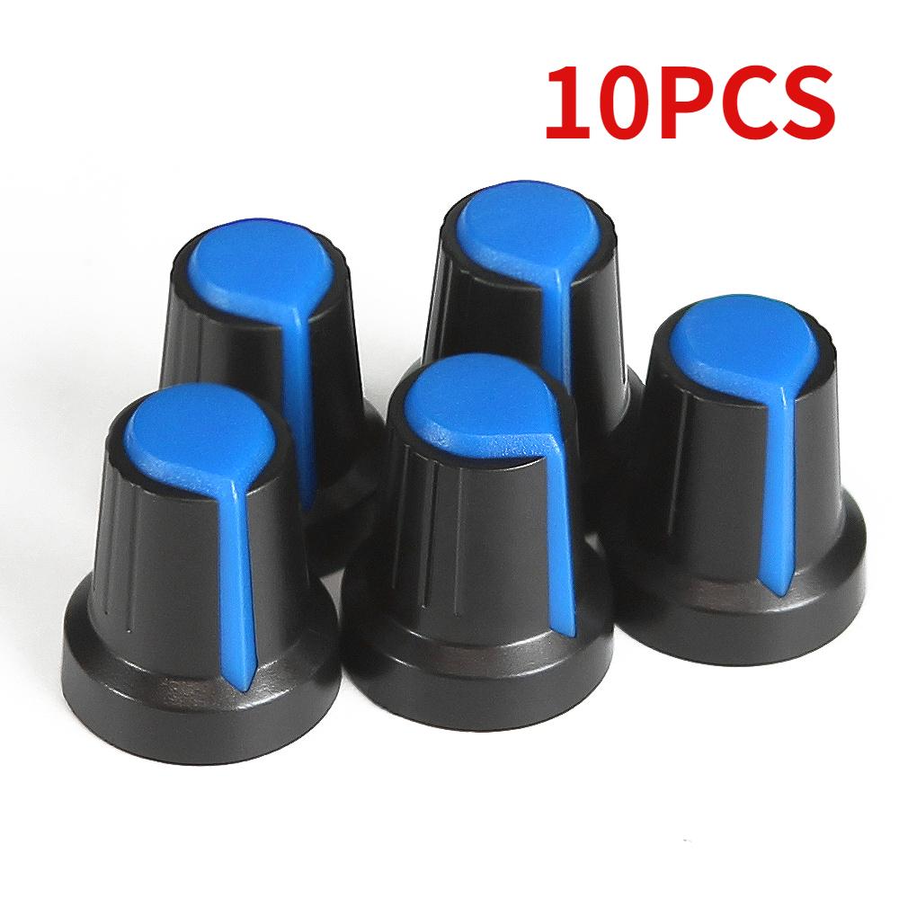5-30PCS Potentiometer Knobs 15X17mm 6mm WH148 Potentiometer B10K Color Knob Cap Yellow Orange Blue White Red Green