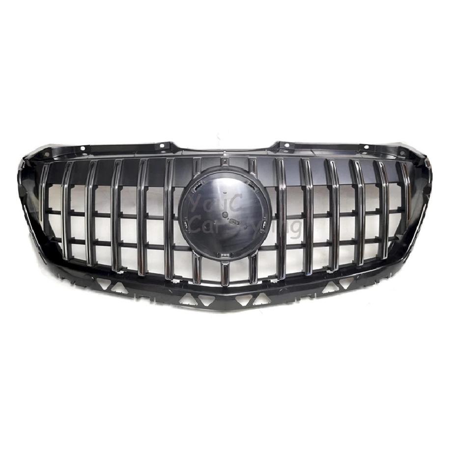 W906 GT Style Front Bumper Grill For Mercedes Benz Sprinter W906 2500 3500 2014-2018 facelift Racing Grille Silver