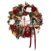 Luminous Wine Red Christmas Wreath for High-End Displays