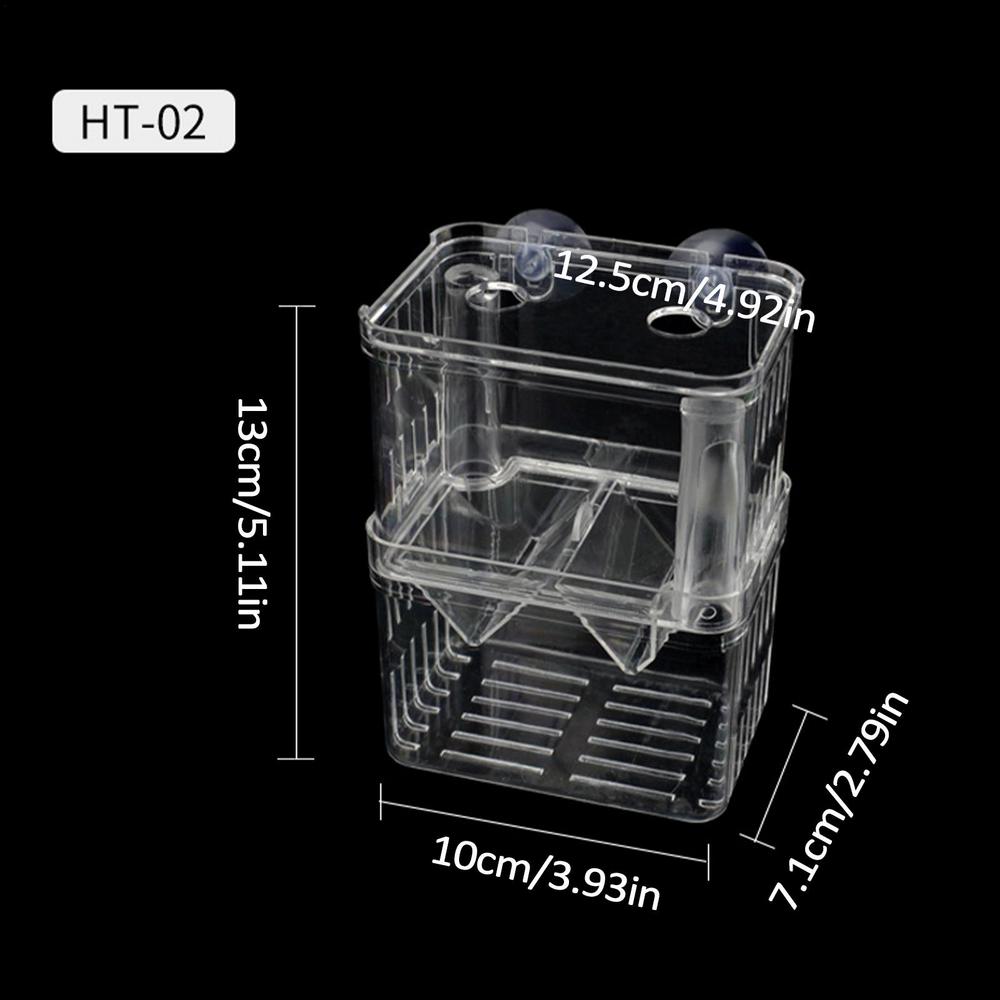 Aquarium Fish Breeder Box Clear Betta Fish Tank Fish Breeding Isolation Box Hatching Incubator Box For Baby Fish Shrimp Trap Box