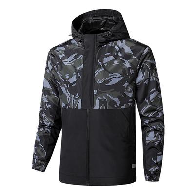 Hooded Camouflage Waterproof and Windproof Thin Jacket Coat Outdoor Tops Men's
