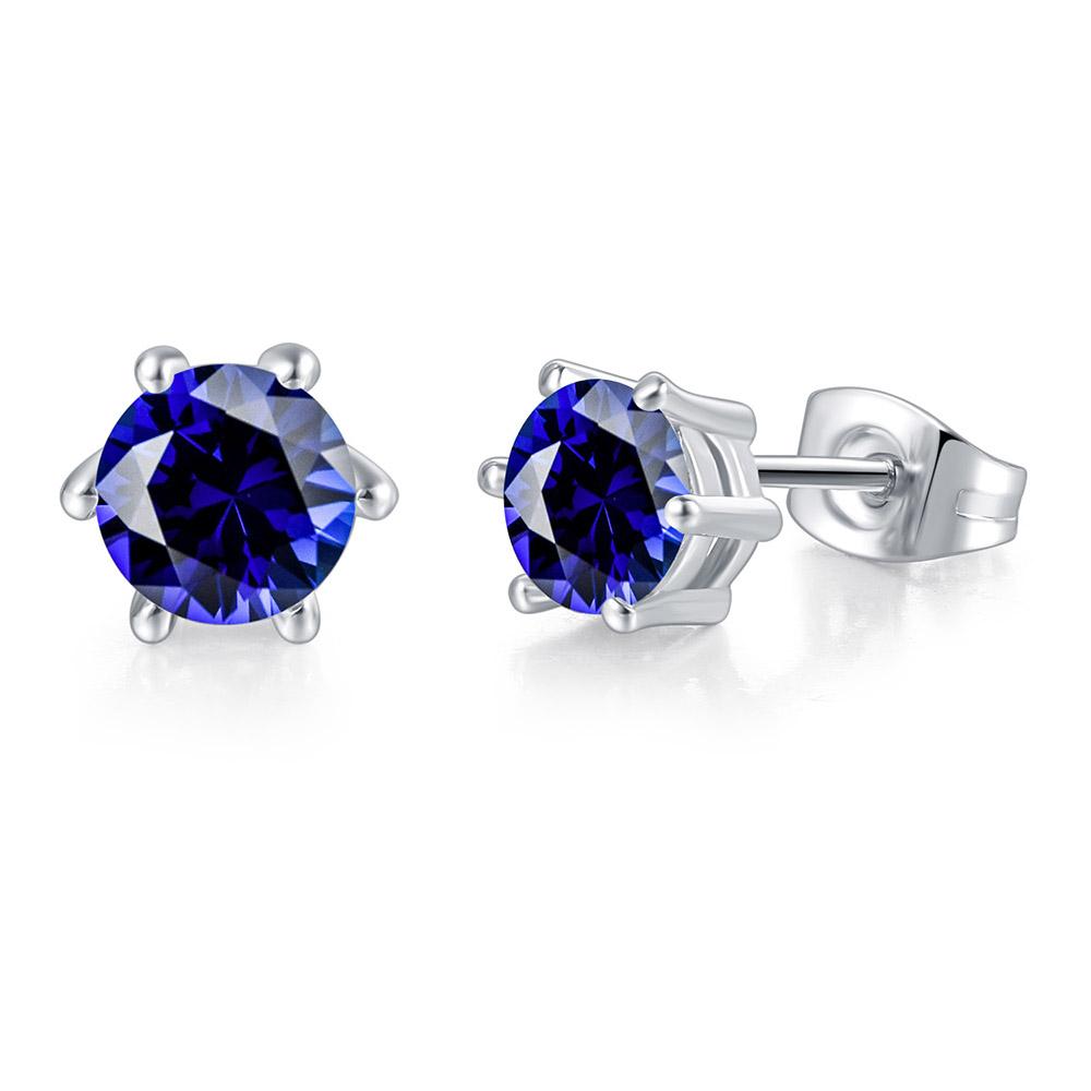 Simple Crystal Stud Earrings Piercing Ear Studs For Women Exquisite Wedding Party Gift AAA+ Cubic Zircon Jewelry DWE035M