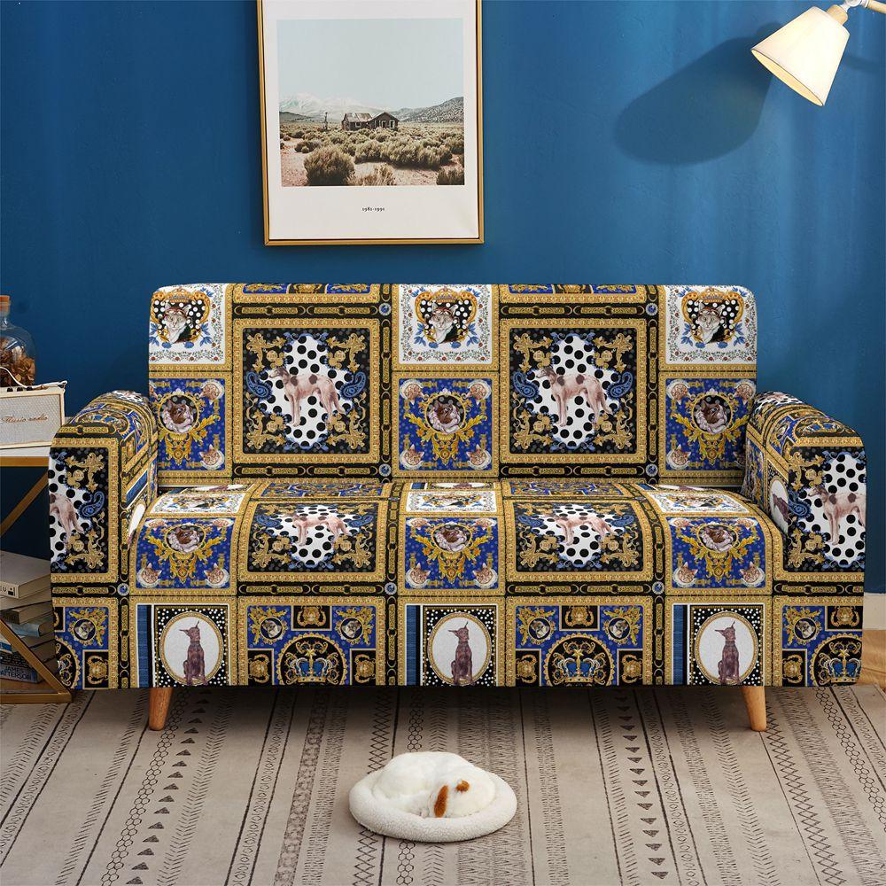 Flower And Bird Dustproof And Non-Slip Elastic Sofa Cover, Universal All-Inclusive Supply In All Seasons, Multi-Color 3D Digital Magic Cover