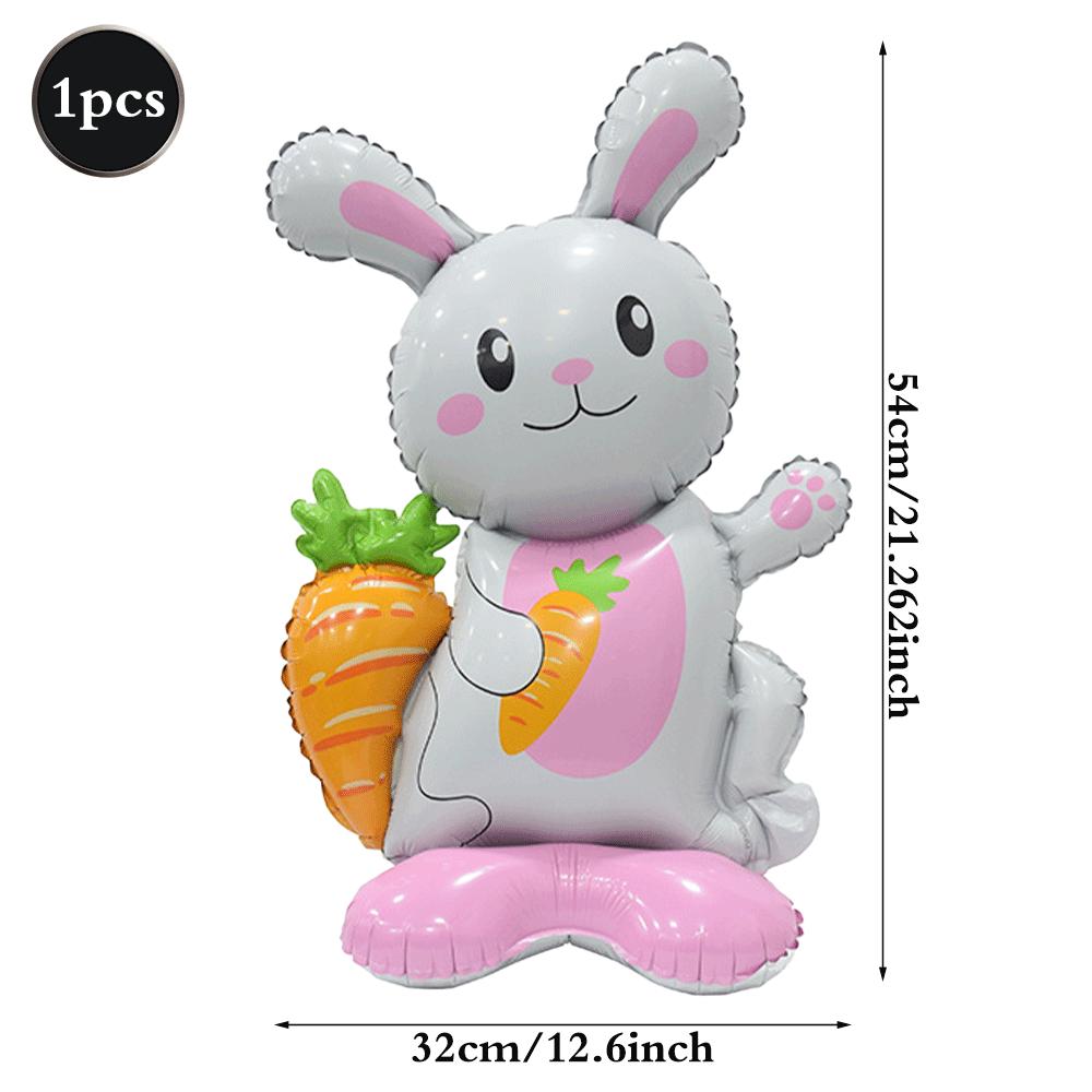 

3D Стоящий Пасхальный Фольгированный Шар Гигантский Кролик Морковка Цыпленок Яйцо Шары Пасхальная Вечеринка Декор Подарок Детям Наполненный Воздухом Садовый Декор