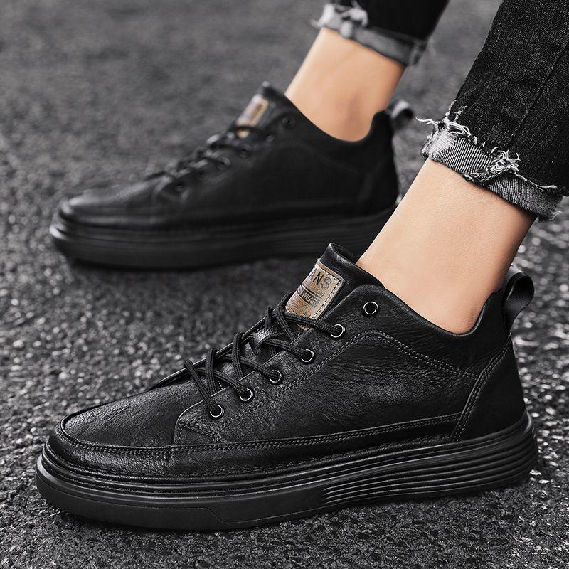 Men's Spring Trendy Canvas Sneakers: Waterproof, Wear-Resistant, Stain-Resistant, Versatile Style.