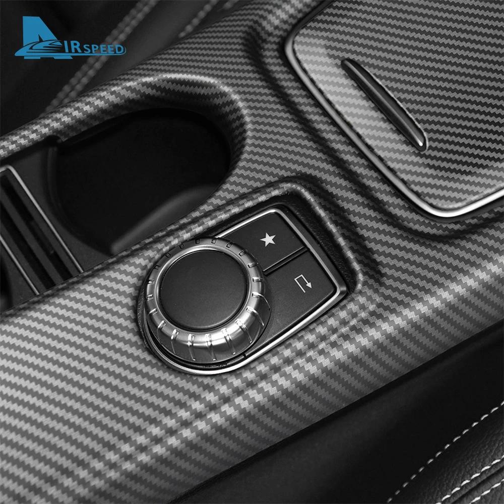 Carbon Fiber ABS Suede Gear Shift Panel Trim Cover for Mercedes A Class W176 CLA C177 GLA X156 2013-2018