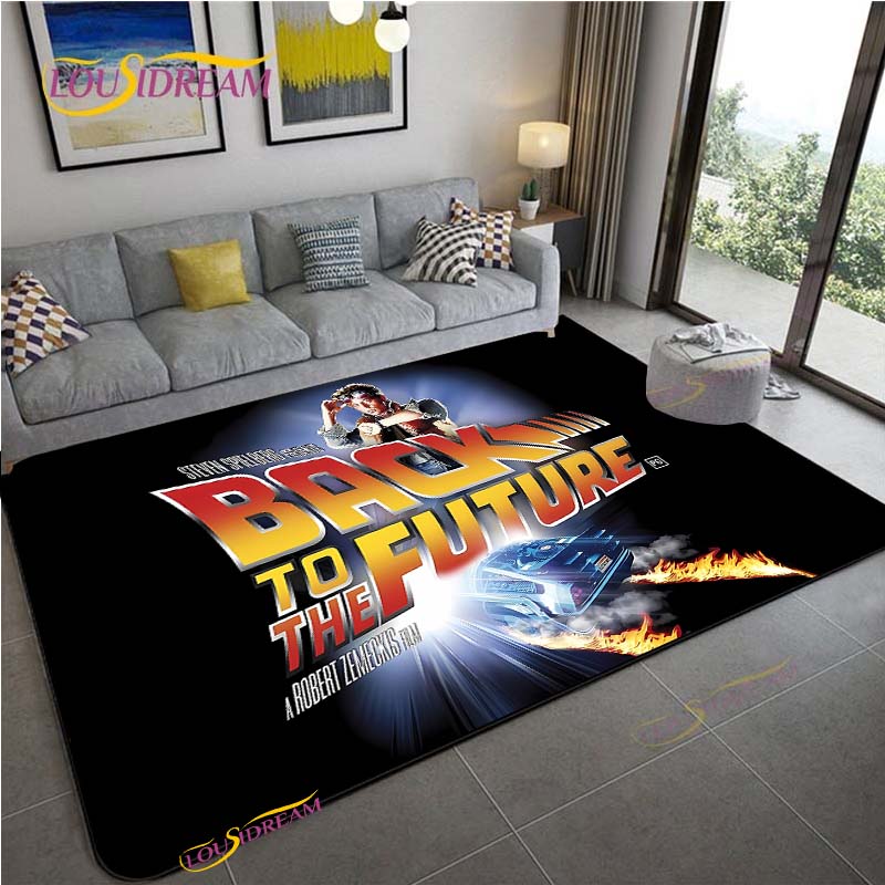 Back To The Future Carpet for Living Room Bedroom Rug Kitchen Kid Unslip Floor Mats Birthday gift photography props Alfombra Rug