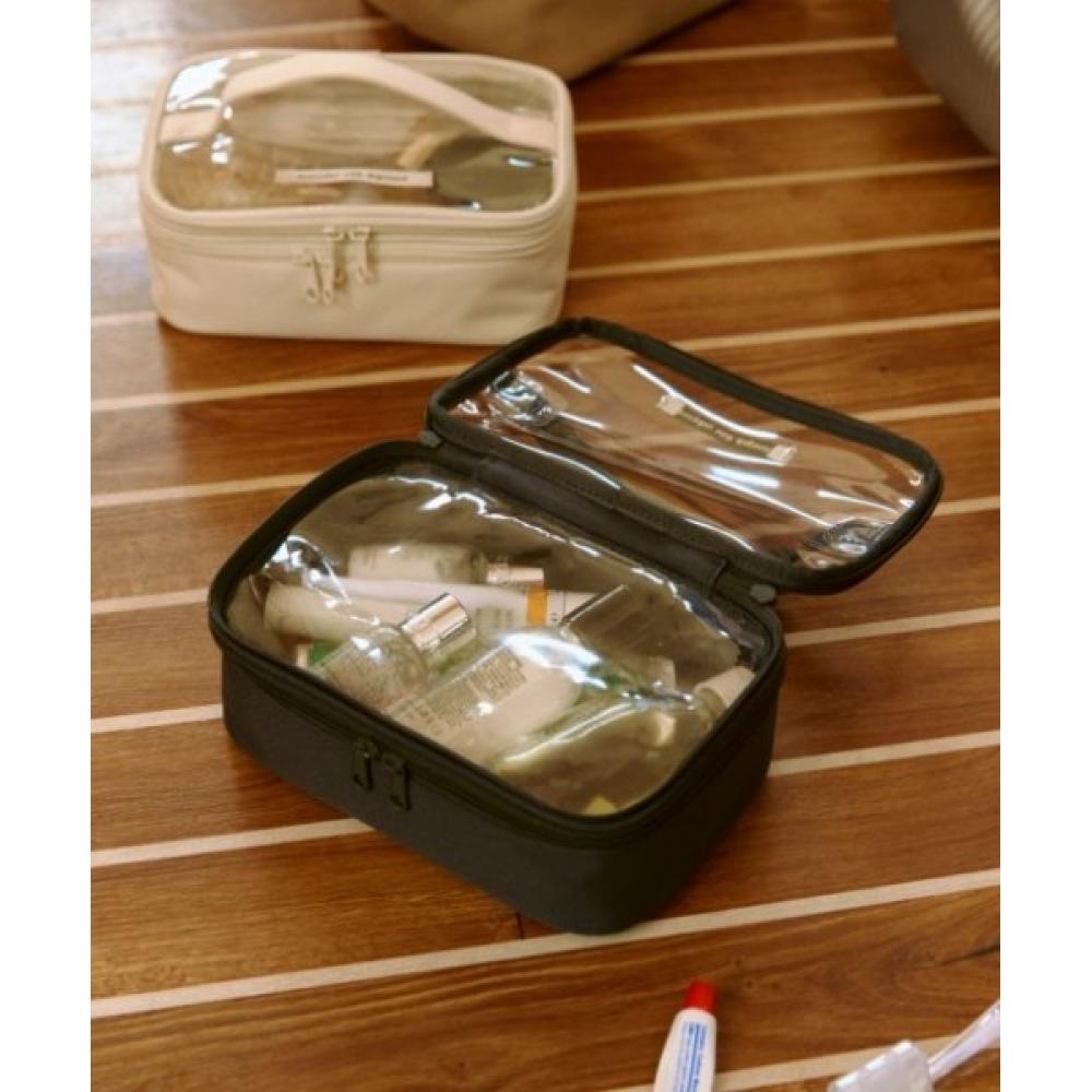 Depound Double Layer Cosmetic Pouch [charcoal]