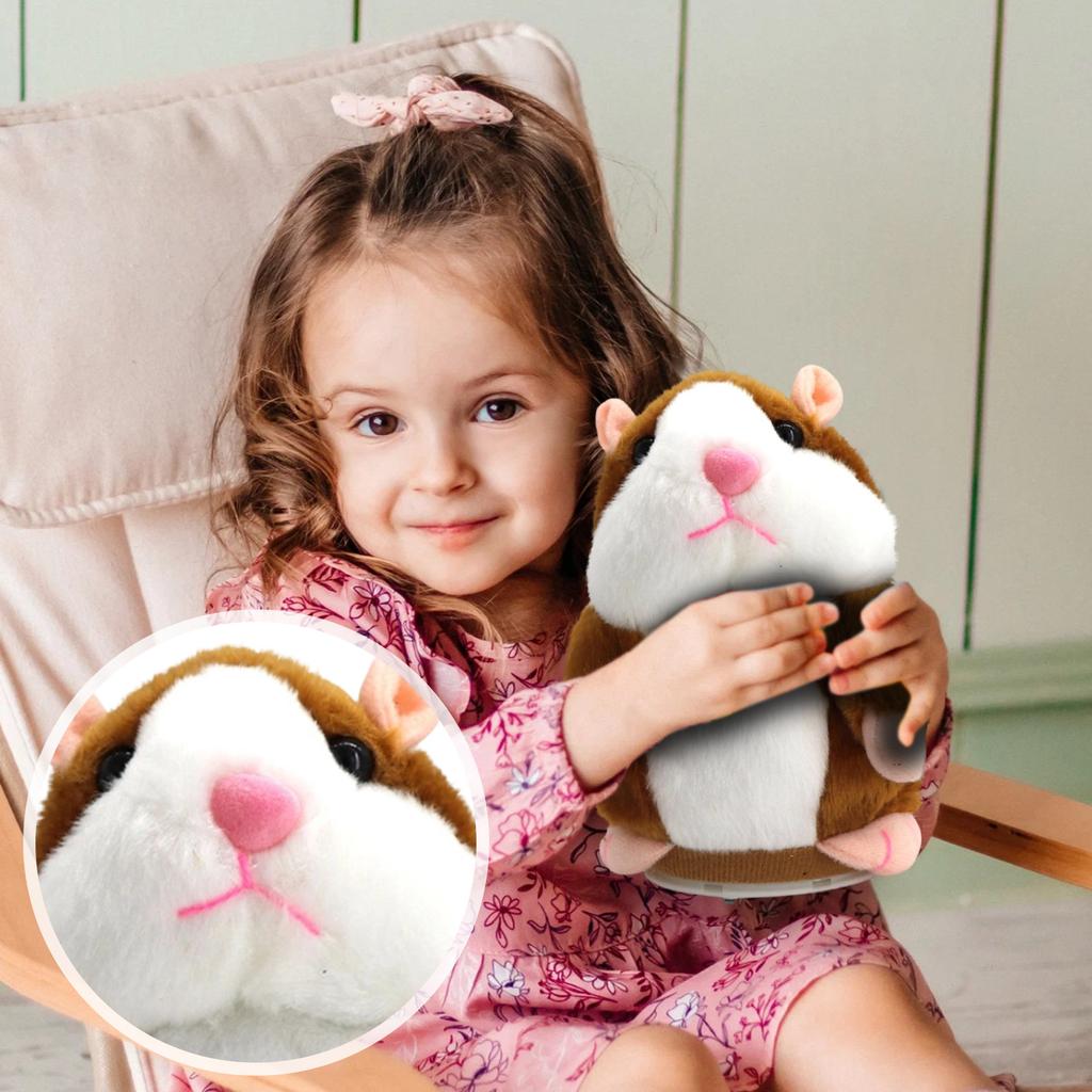 Sprechender Hamster Spielzeug, Wiederholt Was Sie Sagen, Nickendes & Aufnehmendes Interaktives Plüschtier, Stofftier Geschenk Für Kinder