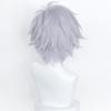 Kaworu Nagisa Cosplay Parykk Anime Eva Kort Lilla Sølvgrå Varmebestandig Syntetisk Hår Halloween Parykker