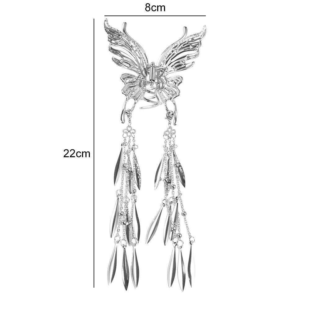 Stříbrná kovová spona na žraloka v etnickém stylu čínského motýla denně