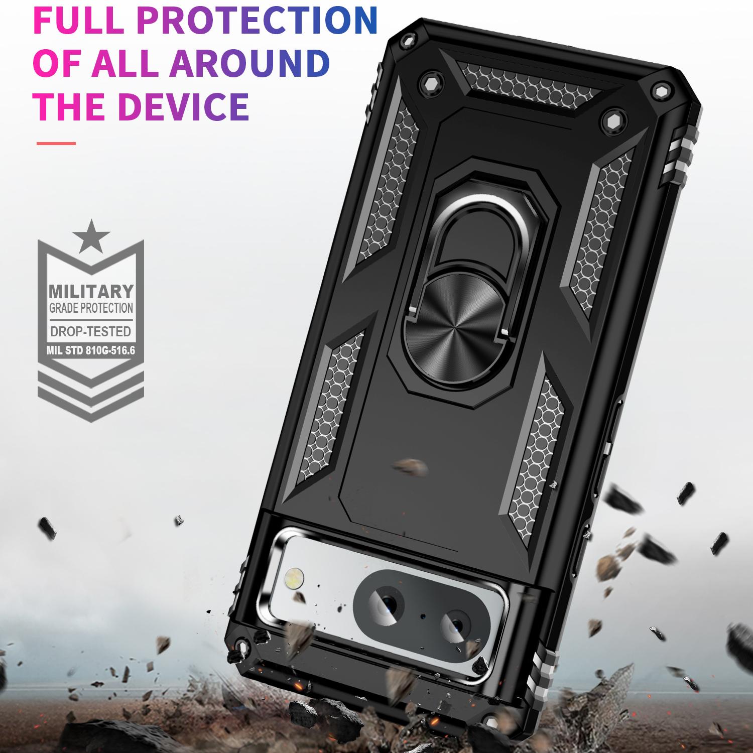 

For Google Pixel 8a Case Scratch-proof TPU+PC Phone Protector Blue