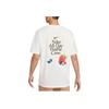 Nike Letter Print Pattern Fashionable Comfortable Casual Sports Knit Round Neck Short Sleeve Drop Shoulder T-Shirt Men Tops White HQ1202-133