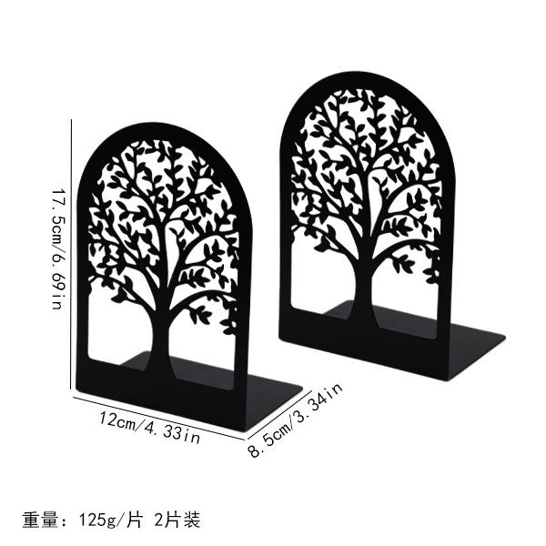 Shelves Decorative 1 Pairs,Tree Metal Bookends, Book Holder for Shelf,Unique Book Stoppers for Shelves,Home Decorative Book Ends