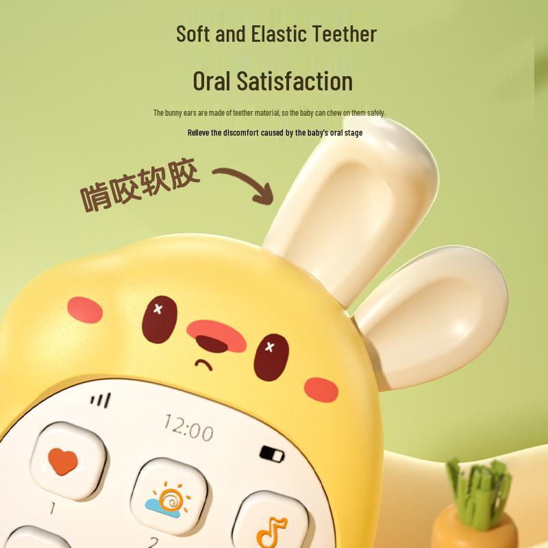 Dwujęzyczny gryzak dla niemowląt: Wielofunkcyjna Puzzle Królik Zabawka Kołysanka