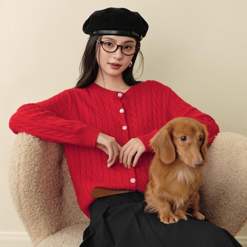 SEIFINI Women's Old Money Style Cable Knit Cardigan