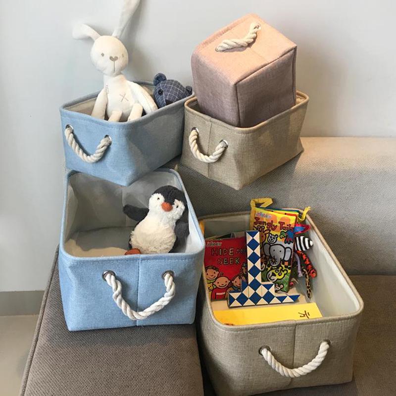 Foldable Children's Toy & Sundry Storage Basket - Washable Fabric Organizer for Living Room Items
