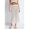 Beautiful Fashion Brand La-* Hearts Hollow Knitted Skirt Beach Skirt Seaside Vacation Midi dress Cotton Knitted