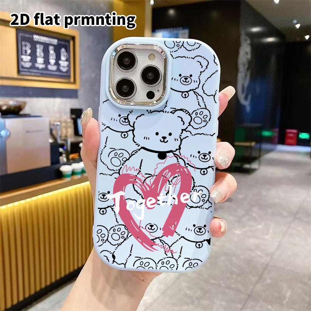 Phone Case: 2D flat design suitable for iPhone 18 17 16 15 14 13 Pro protective case, couple style, simple and cool, Christmas and Halloween gift