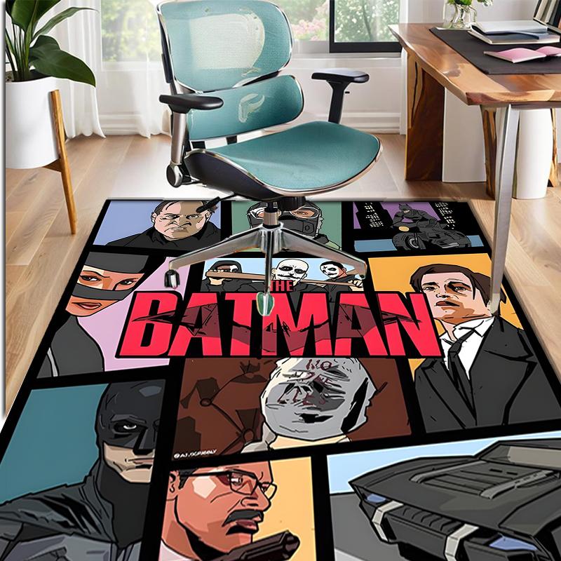 Batman Pattern Rug, Indoor/Outdoor Mat, for Picnic, Gameroom, Bedroom, Office, Living Room, Home Decor Carpet, Birthday Gift