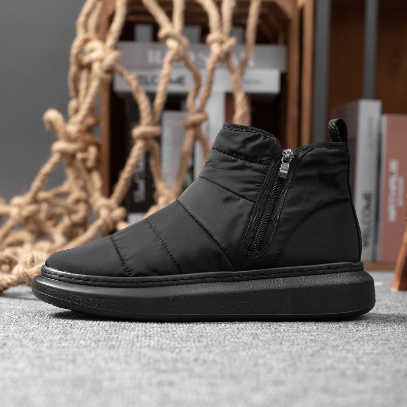 2025 direct supply autumn and winter new cotton shoes velvet high-top short boots casual cotton cloth shoes platform shoes