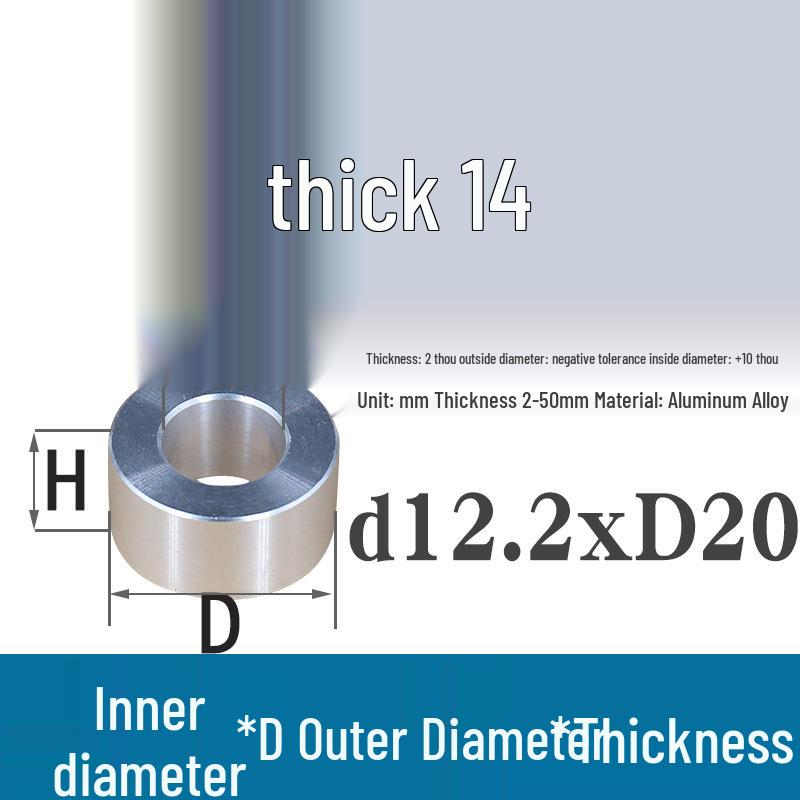 Außen-Ø 20mm Aluminiumlegierung Flache Unterlegscheibe Abstandshalter mit M6/M8/M10/M12 Innenloch - Metallwellenbuchse Isoliersäule.