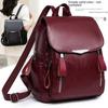 Fashionable Pu Leather Women's Backpack Large Capacity For Casual Travel