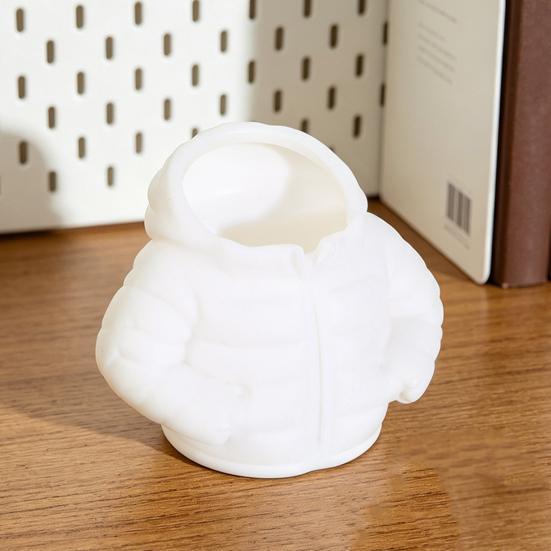 Puffer Jacket Pen Holder, 3D Printed Desk Organizer, Novelty Stationery Holder for Office Home, Creative Gift for Kids Students