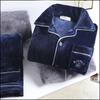 Coral Fleece Men's Pajama Set - Thick, Warm, Long Sleeve, Loose Fit for Autumn/Winter