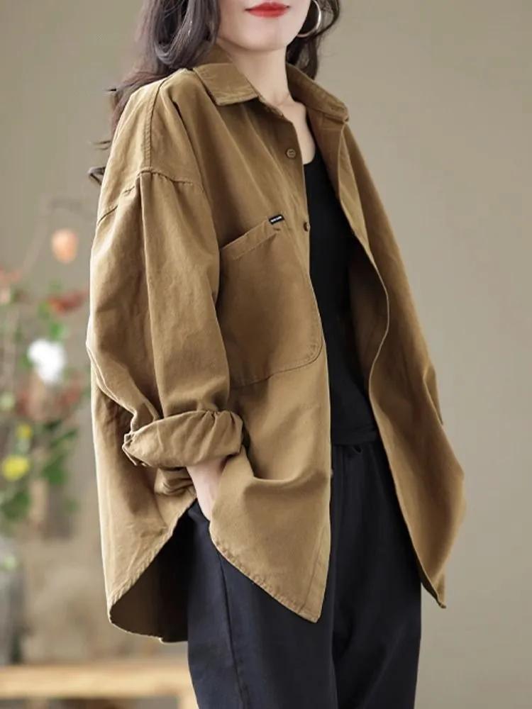 

2025 Spring Women s Mid-Length Fashionable Long Sleeve Cardigan Top M (Below 100 lbs)