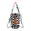 Nylon Cute Cat Shoulder Bag With Striped Design For Daily Casual Use