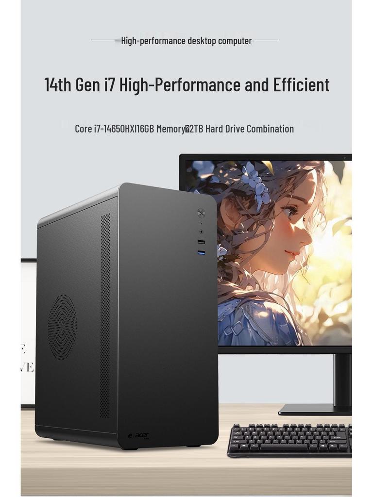 14th Gen Core i7 Desktop with Dedicated Graphics: High-End PC for Business, Home, or Gaming