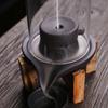 Retro Zen Backflow Incense Burner - Sandalwood & Agarwood Decorative Piece