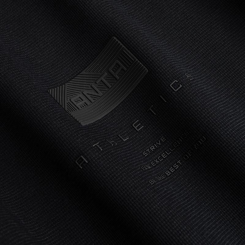 Anta Training Series Simple Warm Fleece Casual Fashion Versatile Comfortable Pullover Sweatshirt Men sweatshirt Basic-Black 152617704N-4