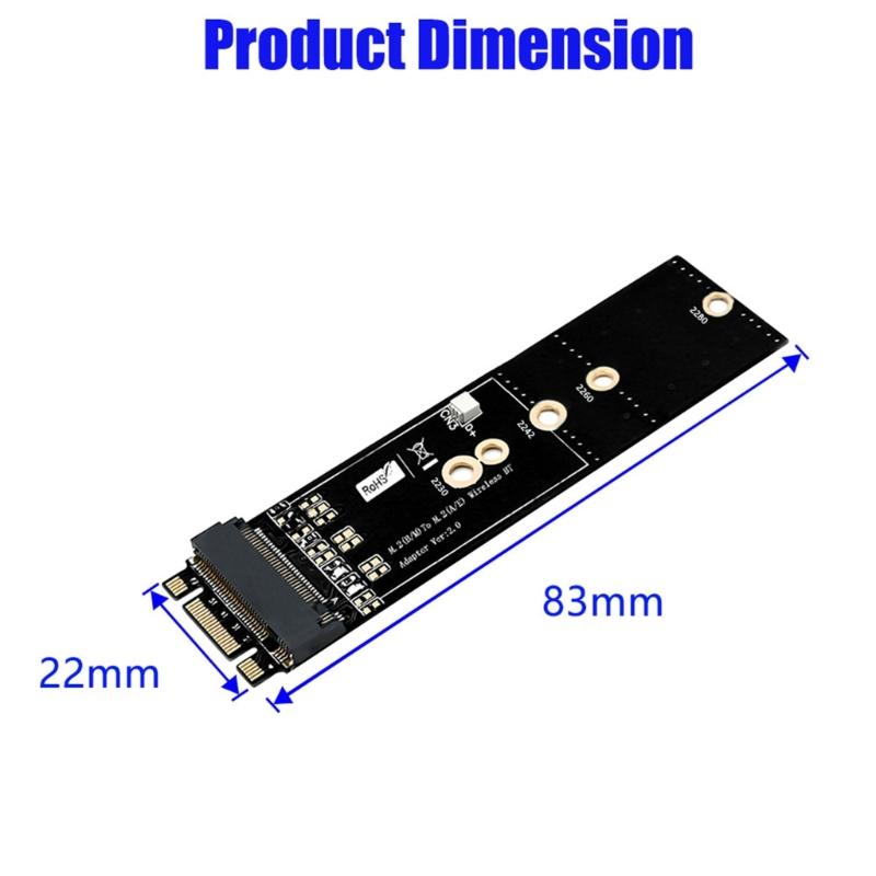 M.2 Key B+M Interfaces Converters Card Supporting PCIe Data Channels Easy Installation