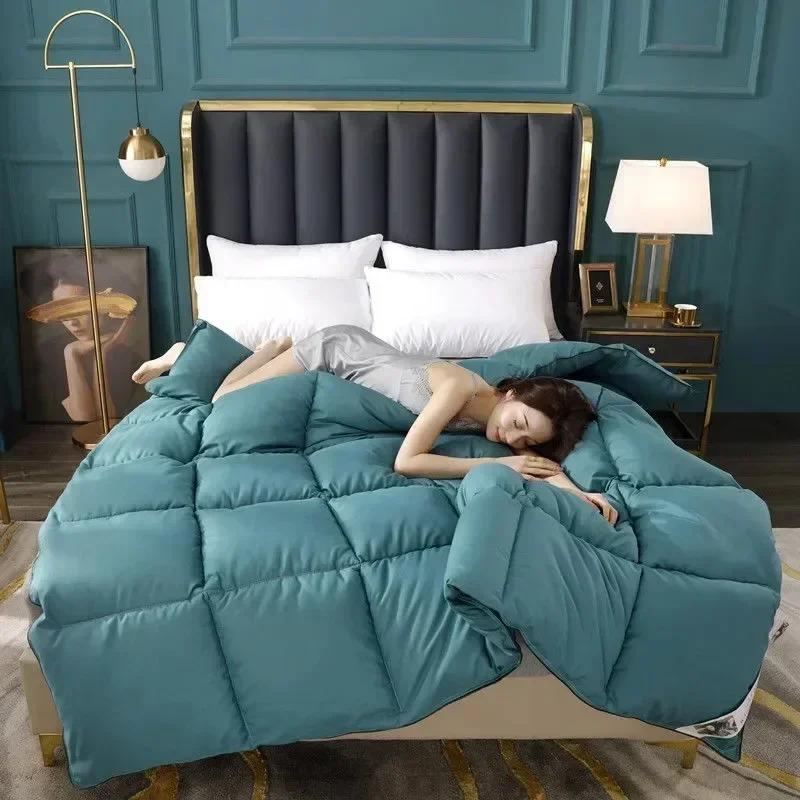 High Grade White Goose/Duck Down Comforter Duvet Winter Quilt Blanket Filler with Cotton Cover Thick Twin Full Queen King Size