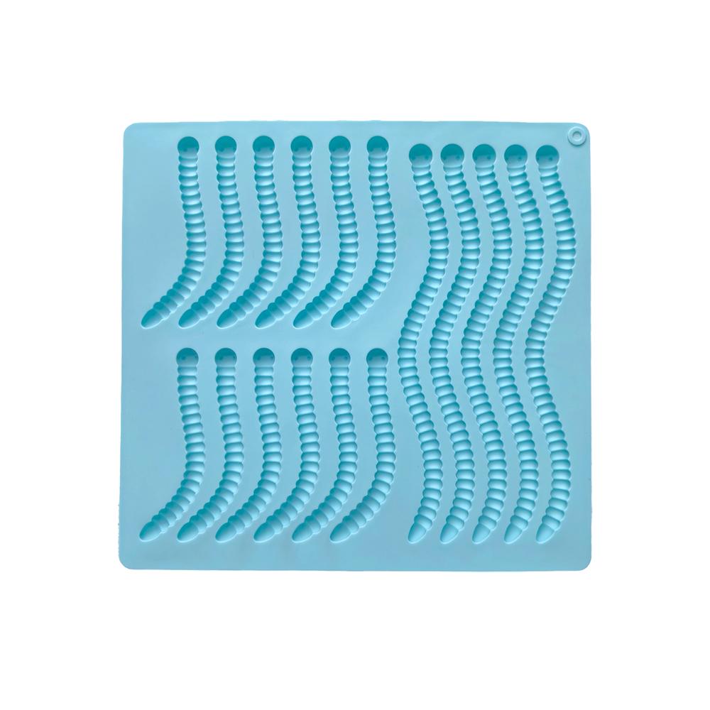 1pc Size and Shape Worm Soft Candy Silicone Mold DIY Chocolate Candy Pudding Biscuit Ice Grid Tray