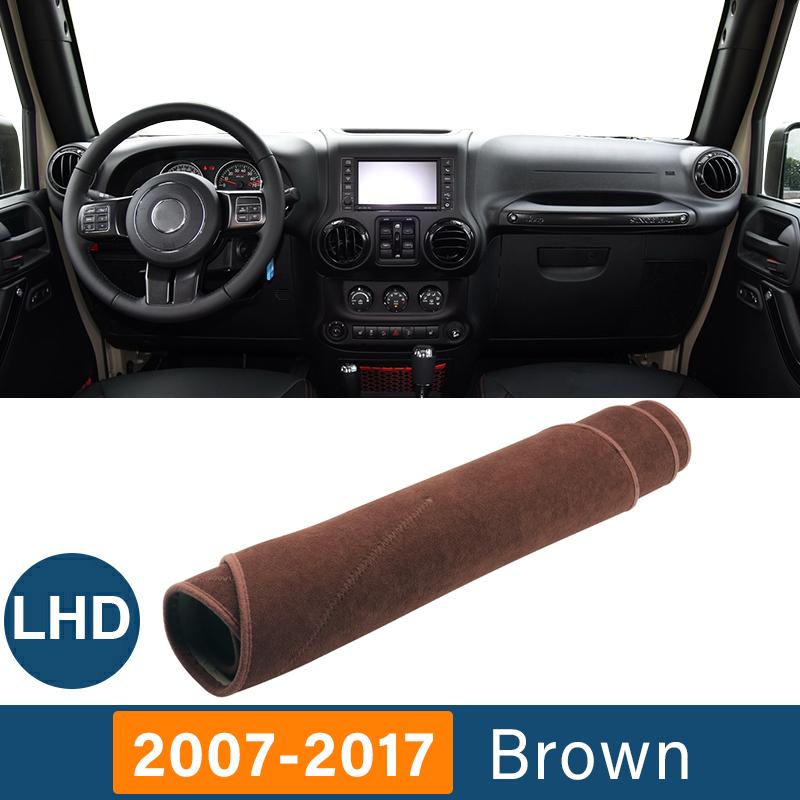 

Чехол на приборную панель автомобиля, защитный коврик от ультрафиолетового излучения, для Jeep Wrangler JK 2007 2008 2009 2010 2011 2012 2013 2014 2015 2016 2017