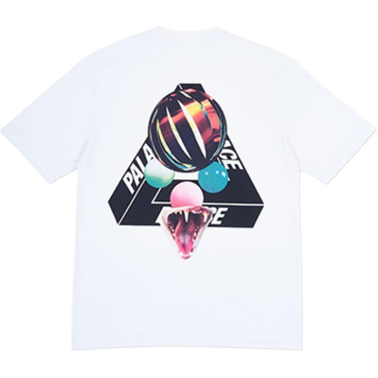 

Palace Sans Ferg T-Shirt White Cobra Cat Tooth Logo Short Sleeve Unisex T-Shirts PAL-SS18-052 L
