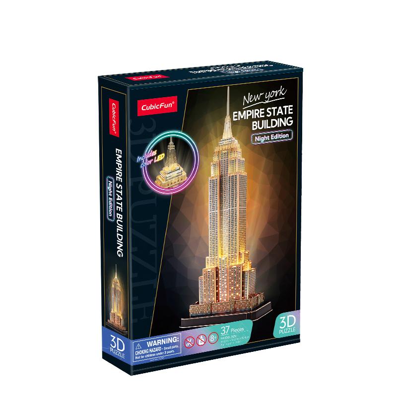Cubic fun puzzle 3d empire state building wersja nocna 37 elementy l539h