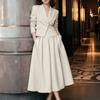 ZANZEA Women Long Sleeve Blazer and Long Skirts Casual Two Piece Suit Sets