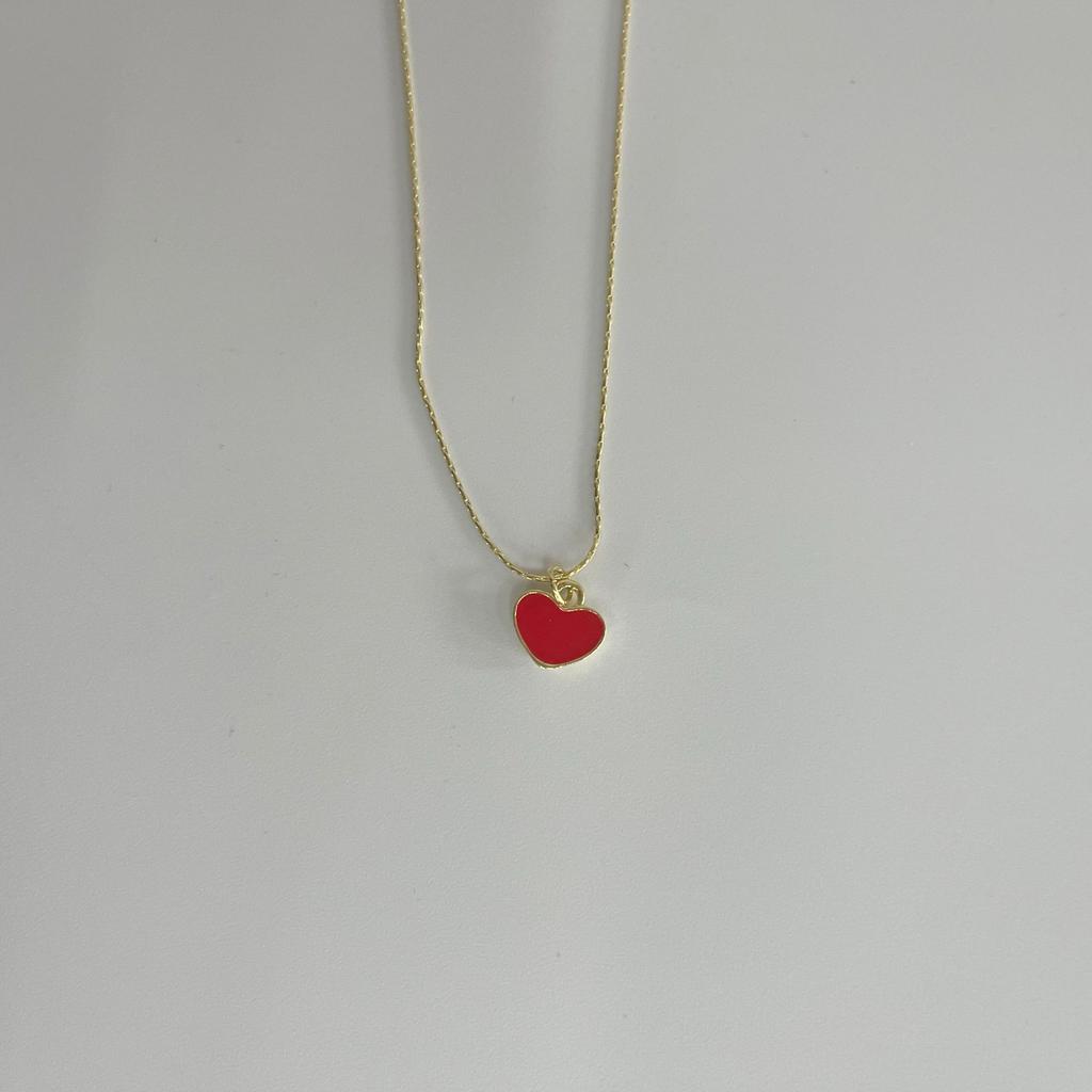 Mini Heart Necklace Warmth Red Heart Chokers Jewelry Gift For Girlfriend