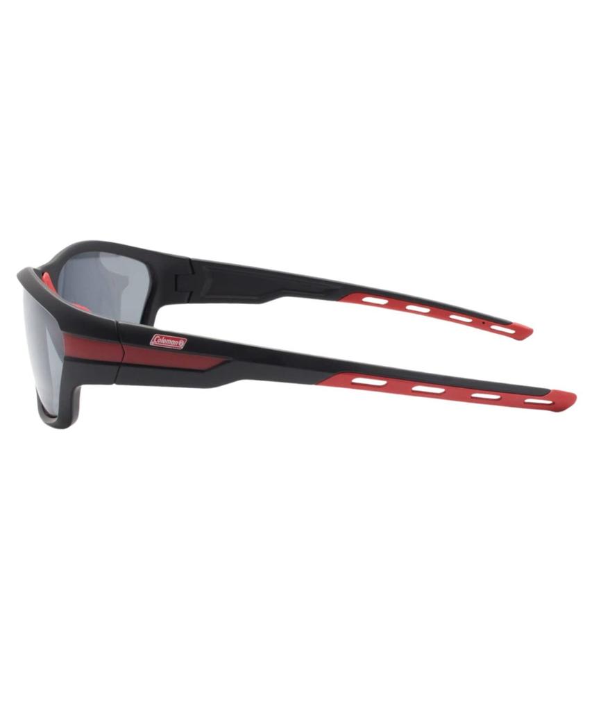 Coleman Matte Smoke CO3073-1 Sunglasses, Black/Red (Polarized)