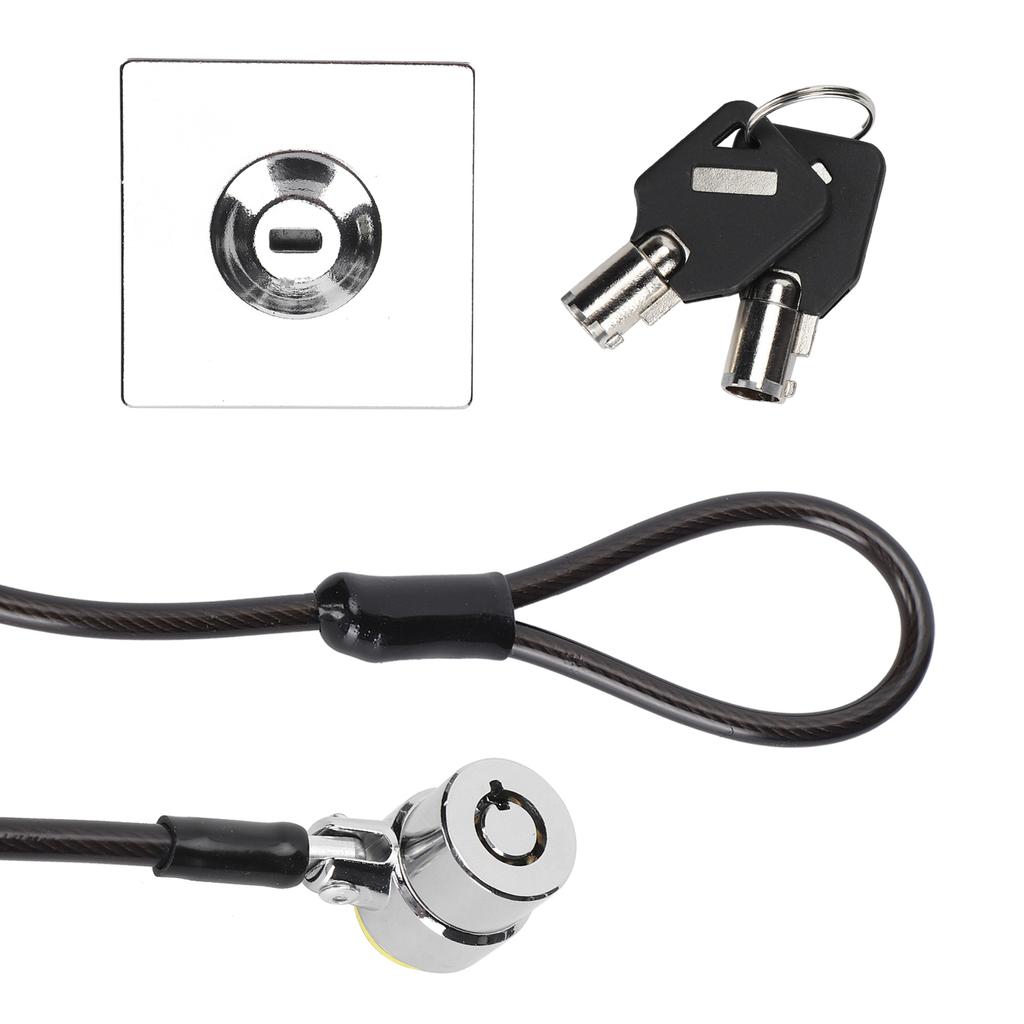 Laptop-Schloss Diebstahlschutz Galvanisiert Umweltschutz Computer-Sicherheitskabel mit Schlossbasis für