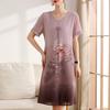 Elegant Chiffon Qipao Dress for Middle-Aged Women - Stylish Mid-Length Summer Design